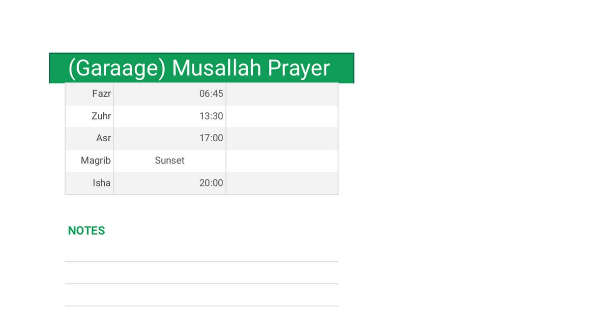 Garaage Musallah — Website photo