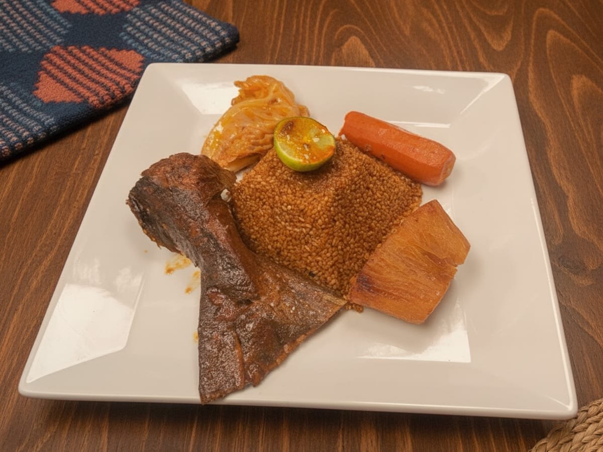 A main dish at Le Bon Goût Chez Fa
